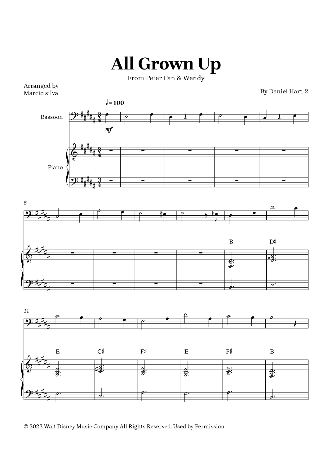 All Grown Up (arr. Márcio Silva)