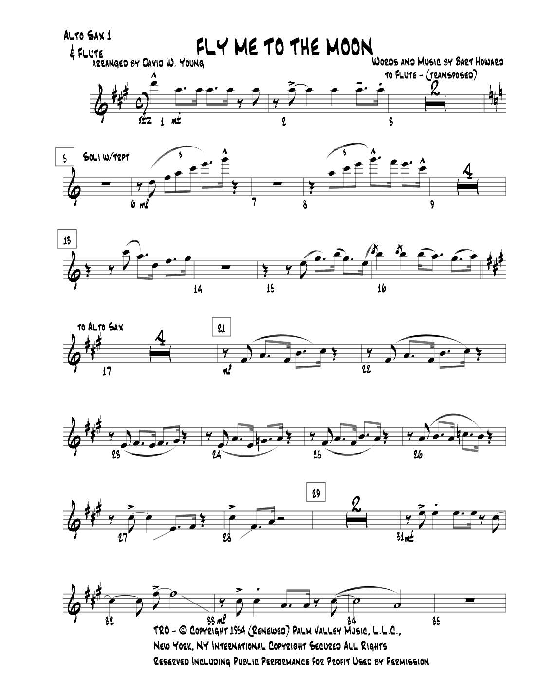 Fly Me To The Moon (in Other Words) (arr. David W. Young)