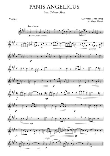 Panis Angelicus for String Quartet (arr. Diego Marani)