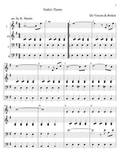 Nadia's Theme (arr. Karen Martin)