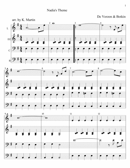Nadia's Theme (arr. Karen Martin)
