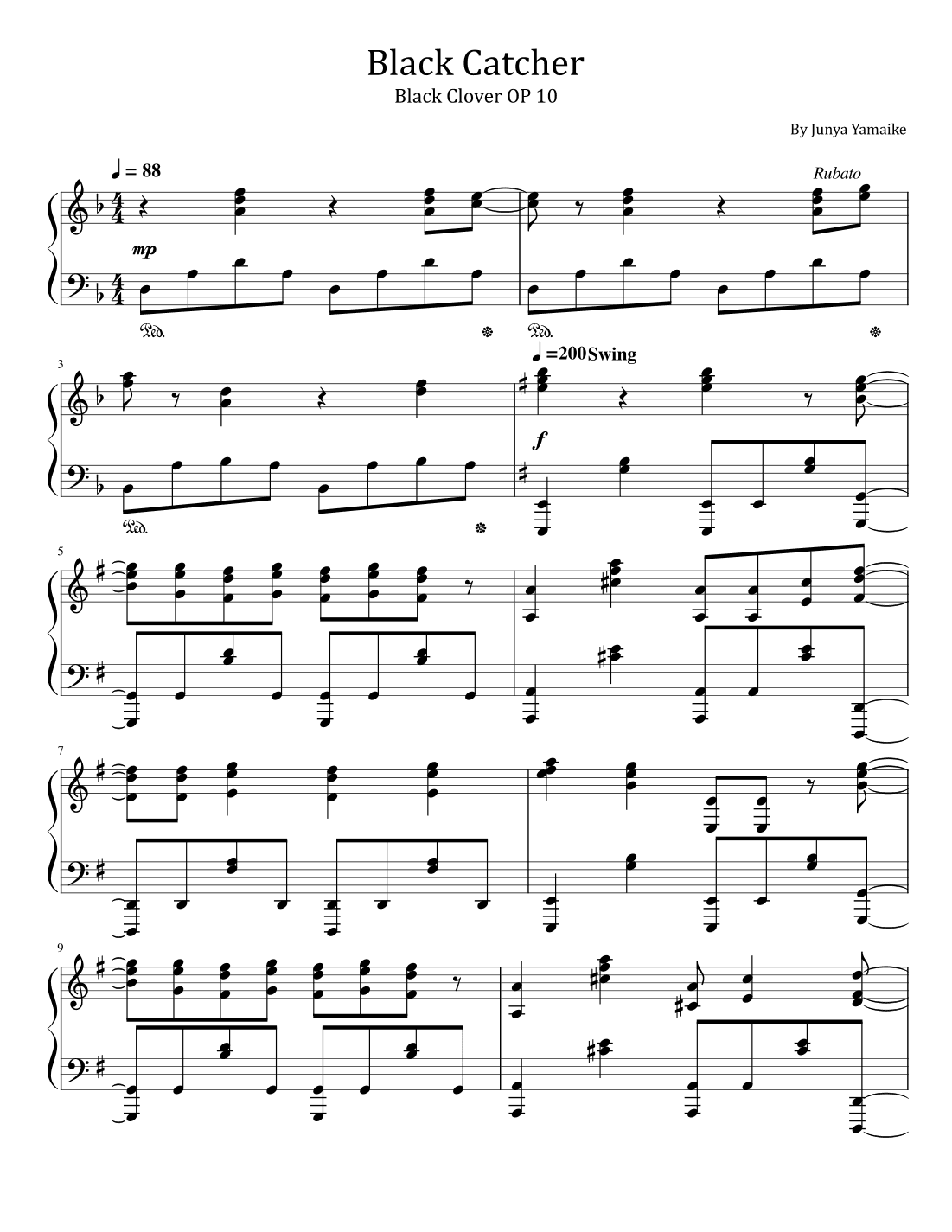 Black Catcher (arr. poon)