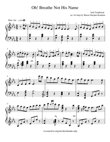 Oh! Breathe Not His Name (arr. Sharon Hanjian Rondeau)