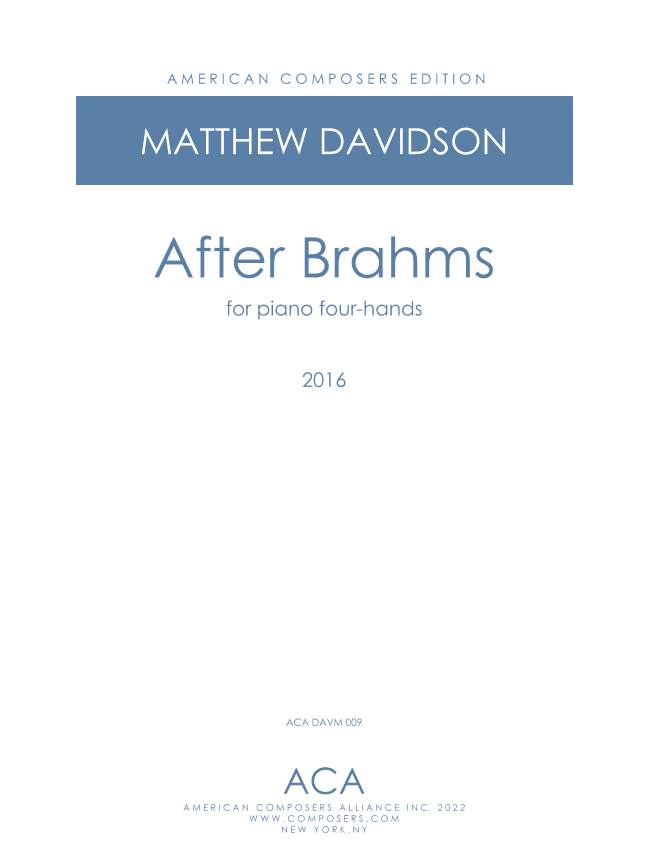 [Davidson] After Brahms