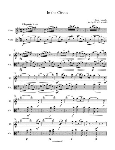 In the Circus (arr. Nick Lacanski)