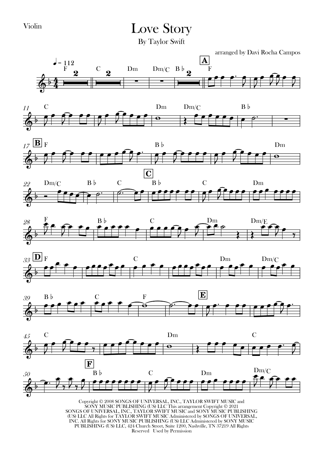 Love Story (arr. Davi Rocha Campos)
