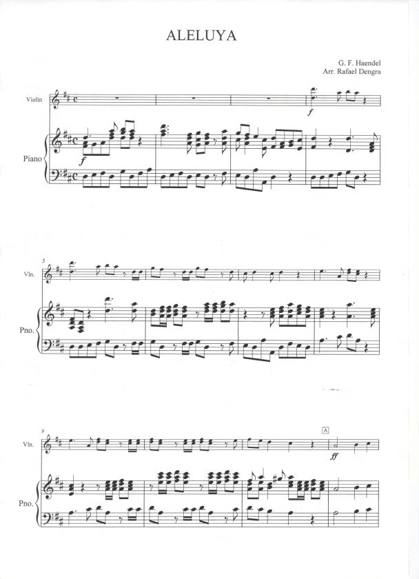 Hallelujah - G. F. Haendel - Violin & Piano (arr. Rafael Dengra)