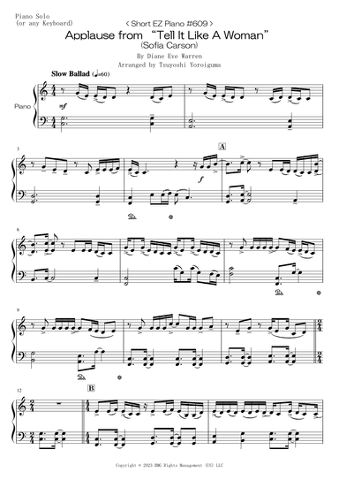 Applause (arr. Tsuyoshi Yoroiguma)