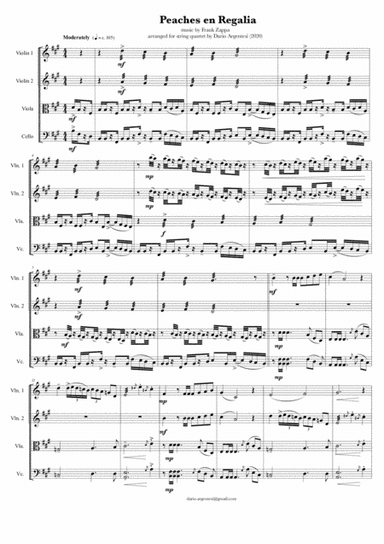 Peaches En Regalia (arr. Dario Argentesi)