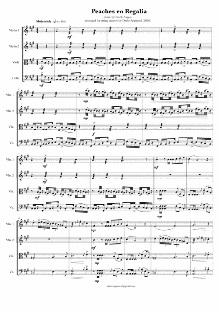 Peaches En Regalia (arr. Dario Argentesi)