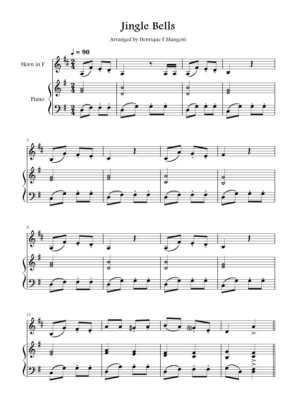 Jingle Bells (arr. Henrique F Mangoni)