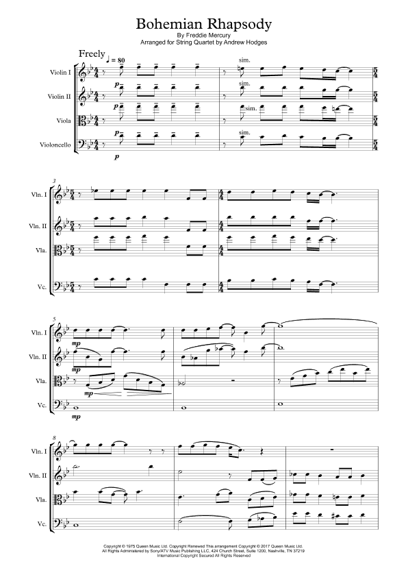 Bohemian Rhapsody (arr. Andrew Hodges)