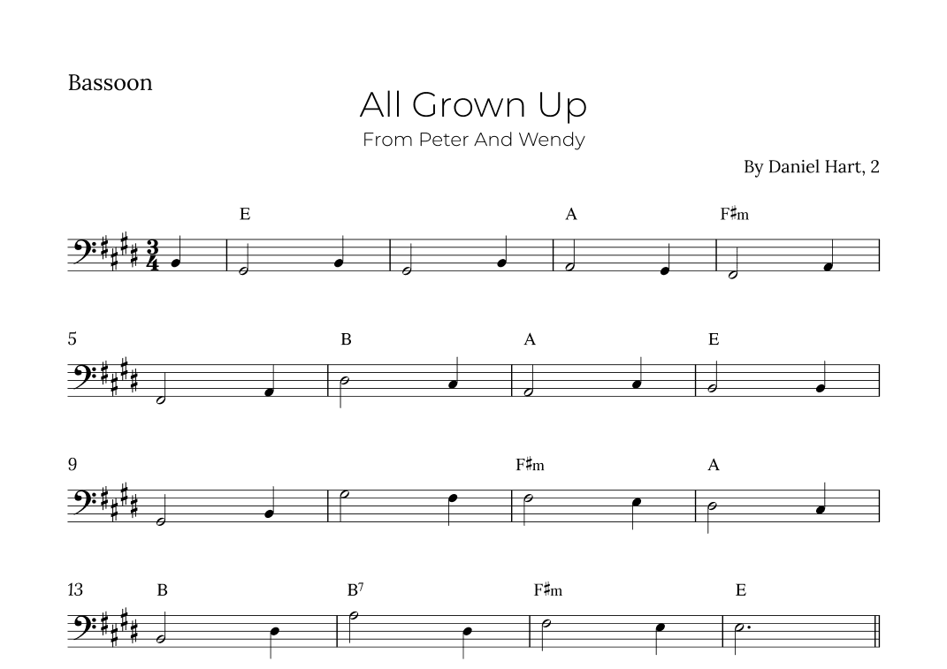 All Grown Up (arr. Alex Nunes Rodrigues)
