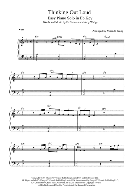 Thinking Out Loud (arr. Miranda Wong)