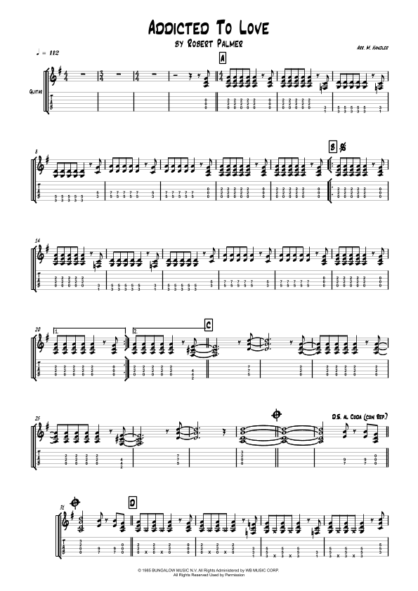 Addicted To Love (arr. Marcel Handler)