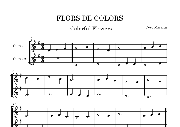 FLORS DE COLORS Guit Duet