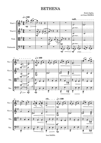 BETHENA (arr. Ioan Badea)