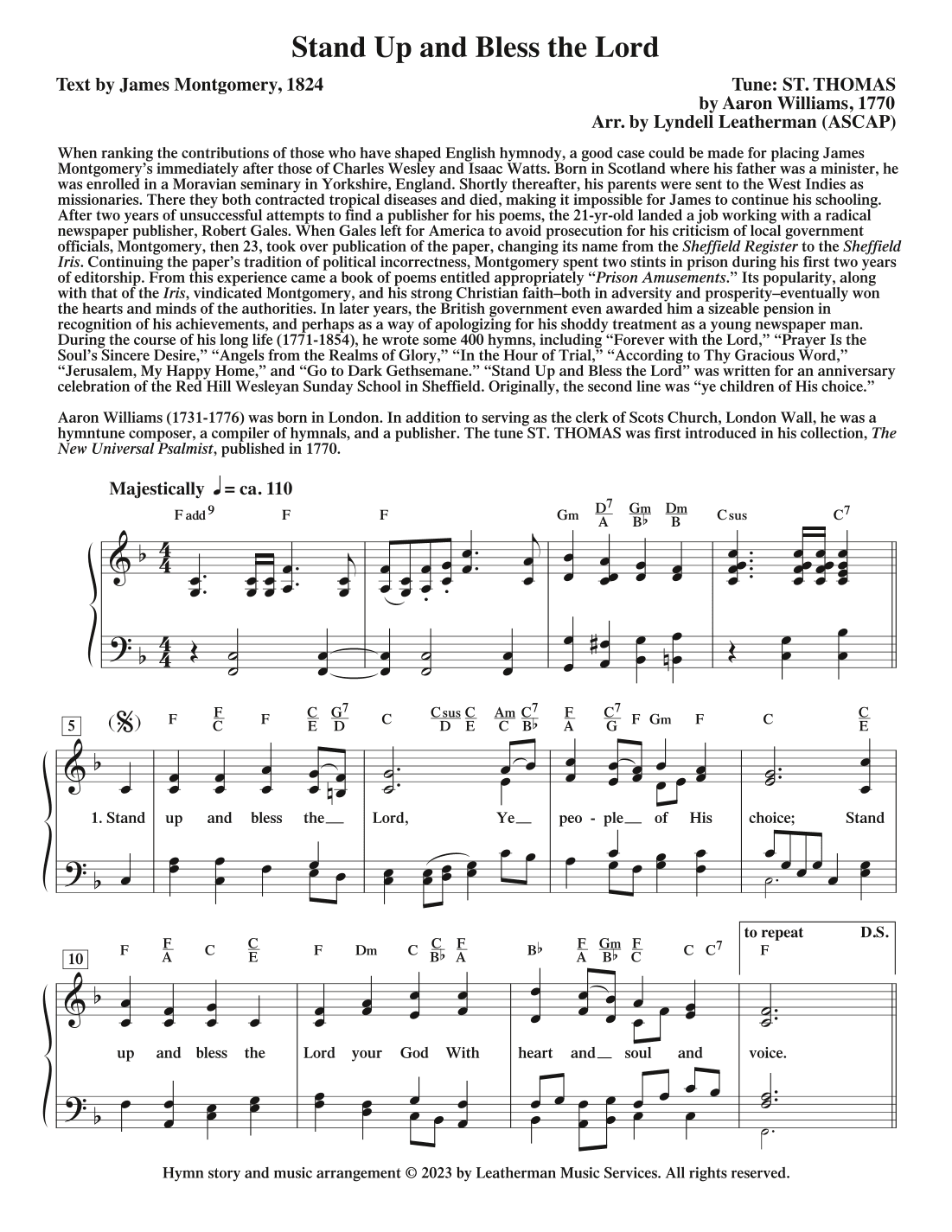 Stand Up and Bless the Lord (arr. Lyndell Leatherman)