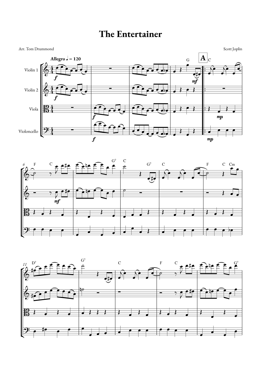 The Entertainer (arr. Tom Drummond)