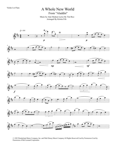 A Whole New World (from 'Aladdin') (arr. Kirstin Fife)