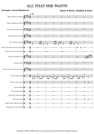 All That She Wants (arr. Zoran Radanovic)