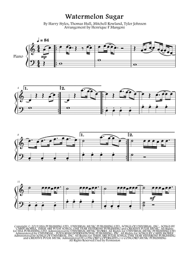Watermelon Sugar (arr. Henrique F Mangoni)