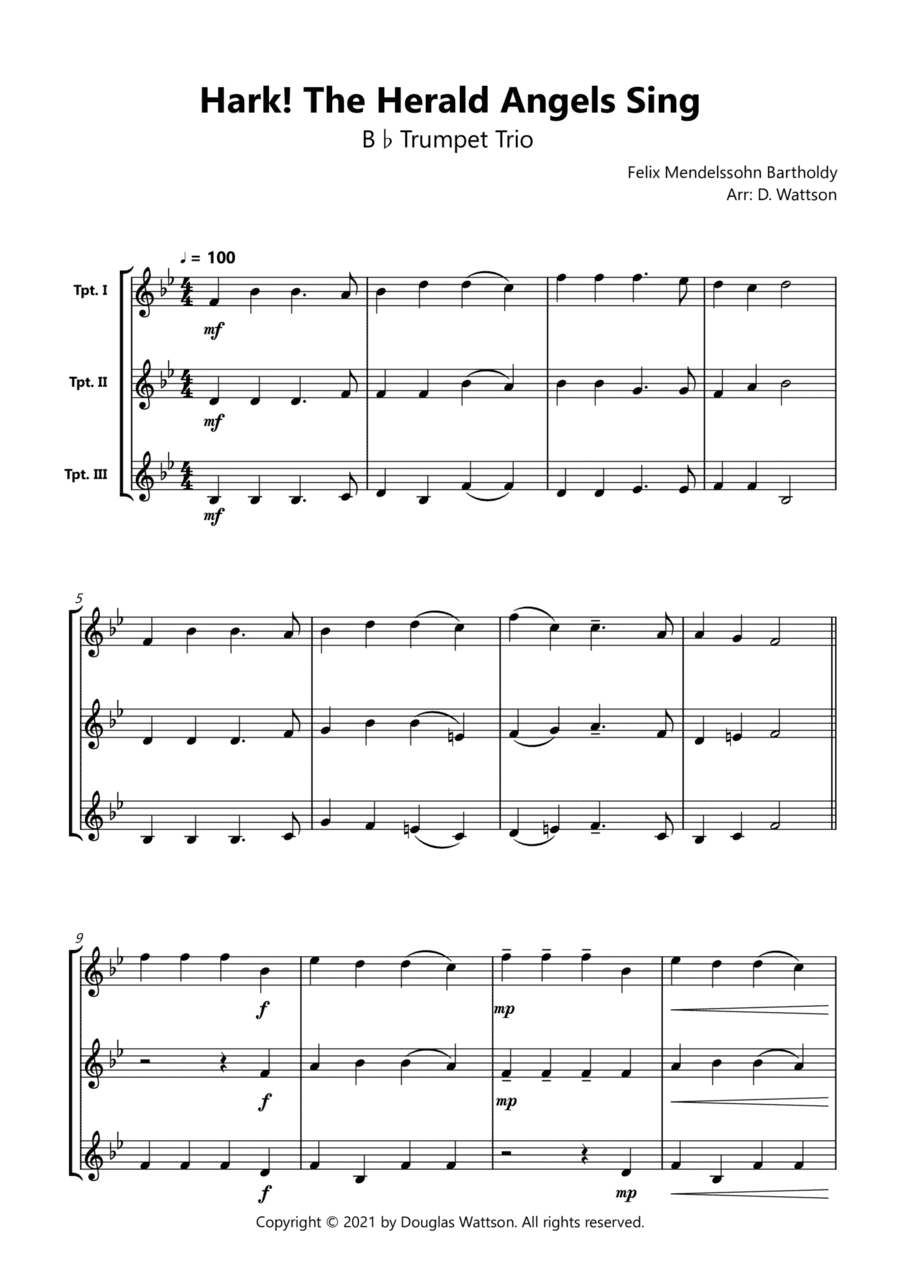 Hark The Herald Angels Sing (arr. Douglas Wattson)