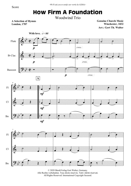 How Firm A Foundation (arr. Gert Th. Walter)