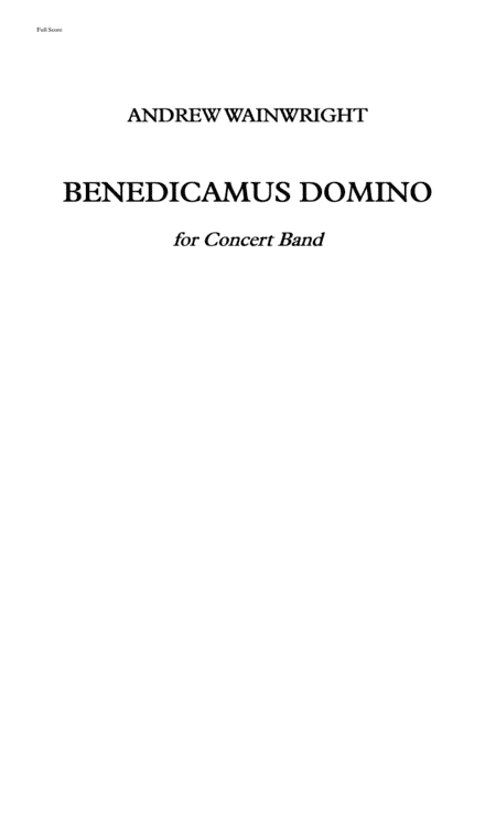 Benedicamus Domino (arr. Andrew Wainwright)