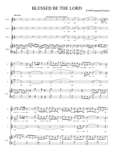 BLESSED BE THE LORD(TENOR TRIAL)