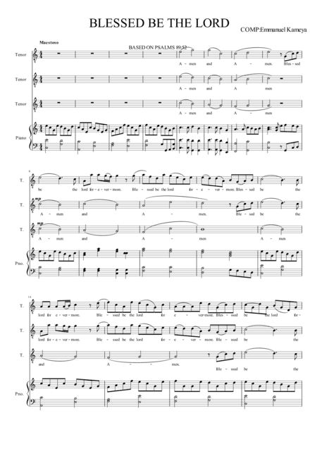 BLESSED BE THE LORD(TENOR TRIAL)
