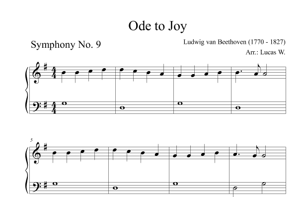 Ode to Joy (arr. Lucas A. Welp)