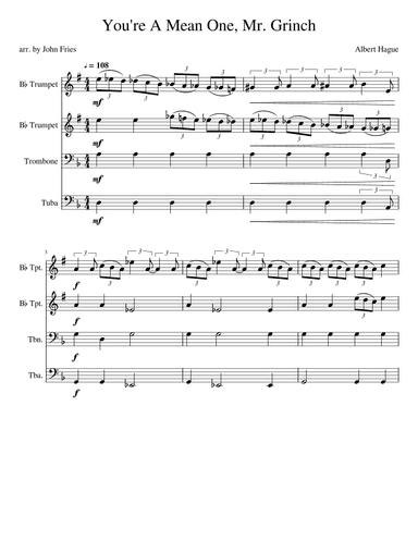 You're A Mean One, Mr. Grinch (arr. John Fries)
