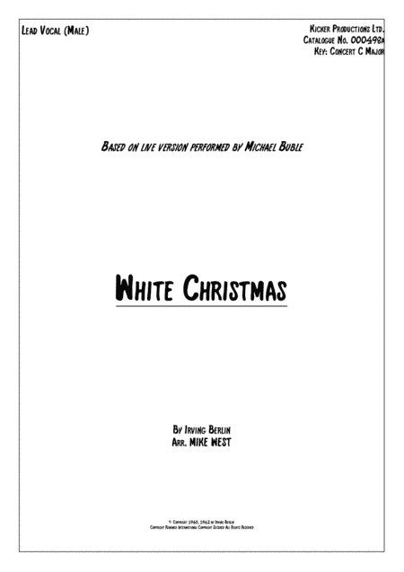 White Christmas (arr. Mike West)