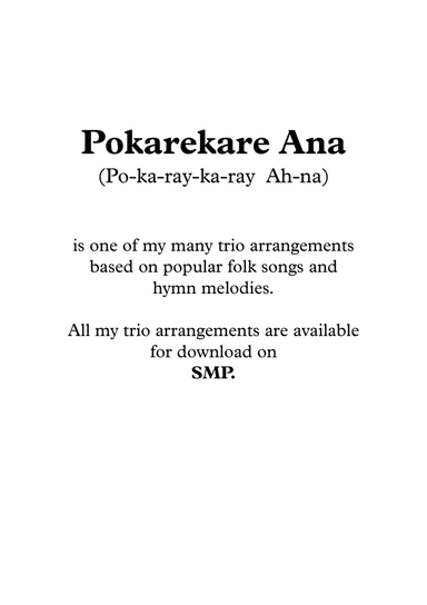 Pokarekare Ana (A Maori Love Song), for Flute Trio (arr. Nigel Williams)