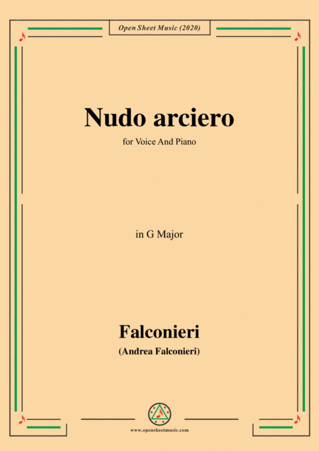 Falconieri-Nudo arciero,in G Major,for Voice and Piano (arr. MSM)