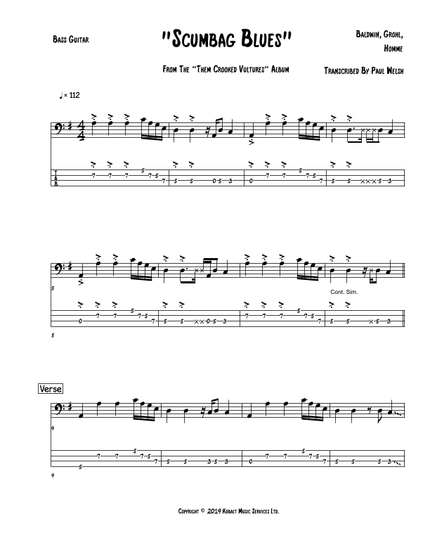 Scumbag Blues (arr. Accubass)