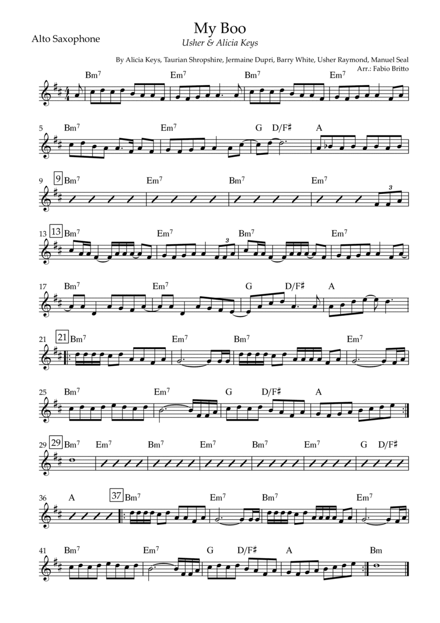 My Boo (arr. Fabio Britto)