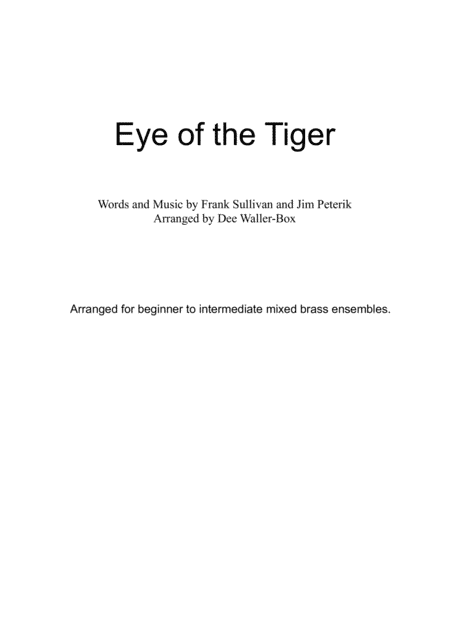 Eye Of The Tiger (arr. Deirdre Waller-Box)
