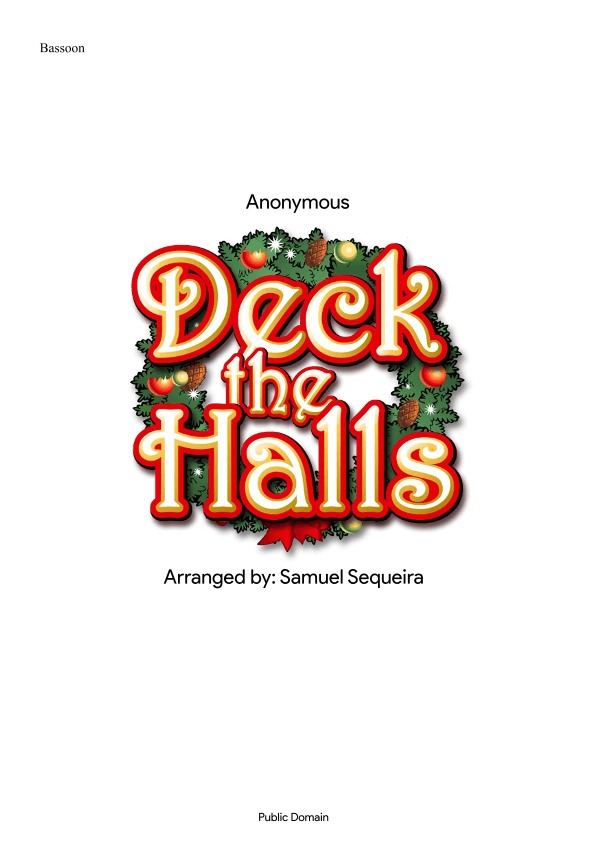 Deck the Hall - with play along (arr. Samuel Sequeira)