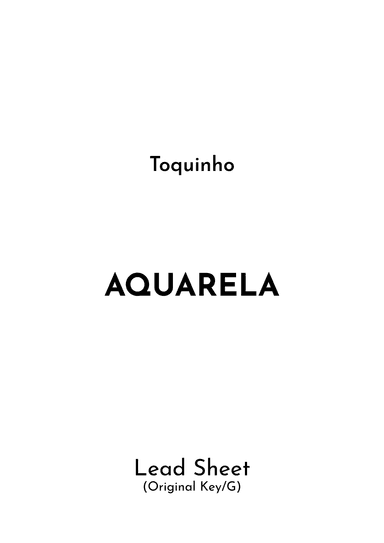 Aquarela-toquinho (arr. Jireh J.)