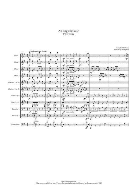 Parry: An English Suite Mvt.VII Frolic - symphonic wind (arr. Ray Thompson)