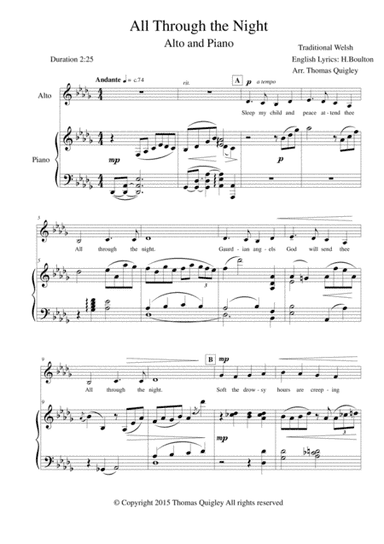 All through the Night (arr. Thomas Quigley)