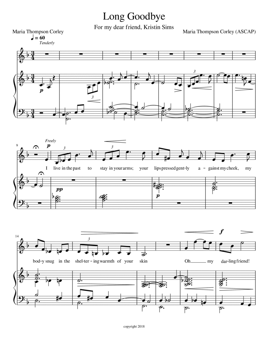 Long Goodbye from "Grasping Water" (medium key)