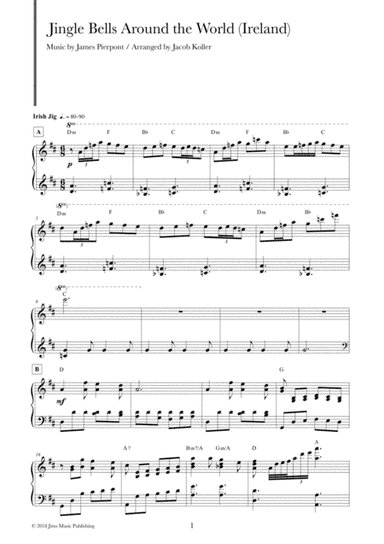 Jingle Bells Around the World (Ireland) (arr. Jacob Koller)