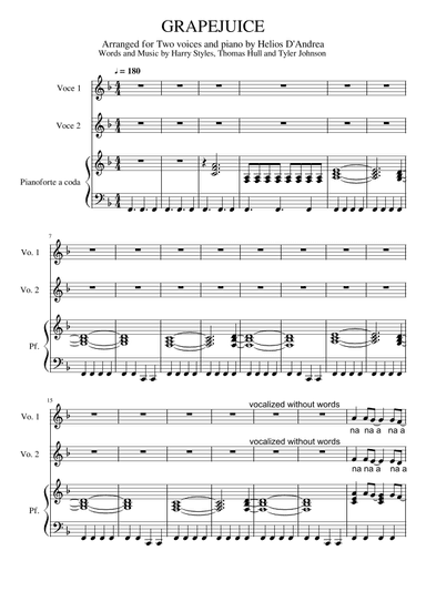 Grapejuice (arr. Helios D'Andrea)