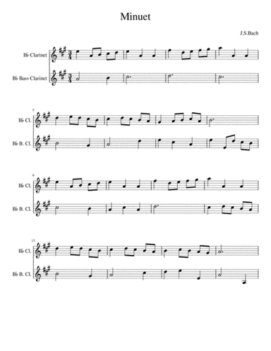 Minuet by J.S.Bach for trumpet and trombone (arr. Kin Leung)