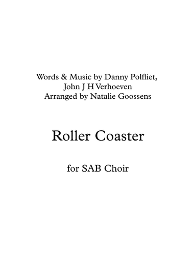 Roller Coaster (arr. Natalie Goossens)