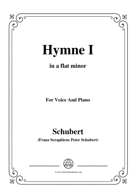 Schubert-Hymne(Hymn I),D.659,in a flat minor,for Voice&Piano (arr. MSM)
