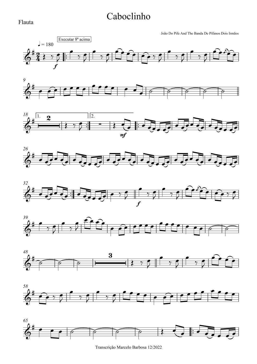 Caboclinho (arr. Transcrição: Marcelo Barbosa)